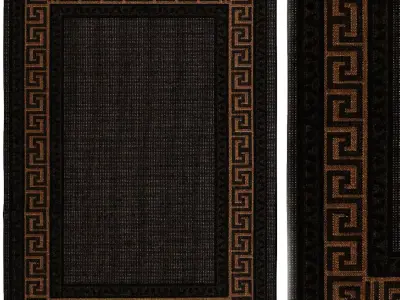 Meredith Black Rug 3D model