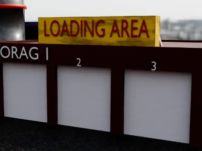 Service station 3D model