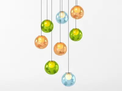 Bocci Chandelier 3D model