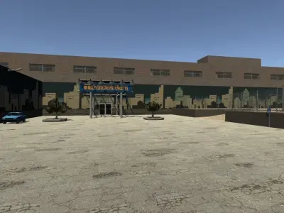 Industrial Area Racing Track Low-poly 3D model
