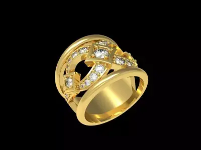 Diamond Ring 006 3D print model