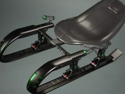 Modern Sport Kicksled Low-poly 3D model