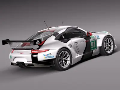 Porsche 911 RSR 2014 3D model