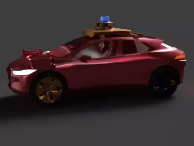 Waymo Autonomous Car  Low-poly 3D model