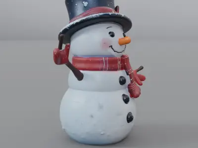 snowman Low-poly 3D model purchase