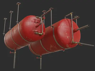 Absorption Chiller and Pressure Tank 3D model