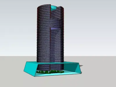 circular office building 3D model
