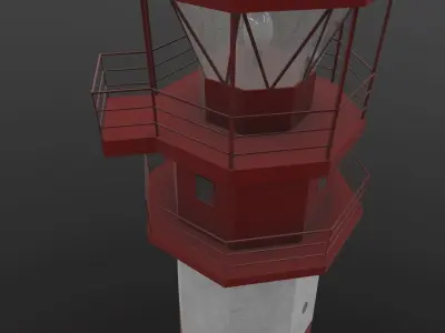Light House Gelendzhikskiy Low-poly 3D model