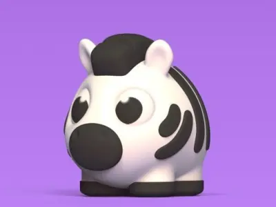 Round Zebra 3D print model