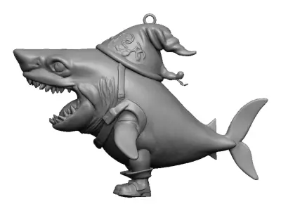 shark pendant 3D print model