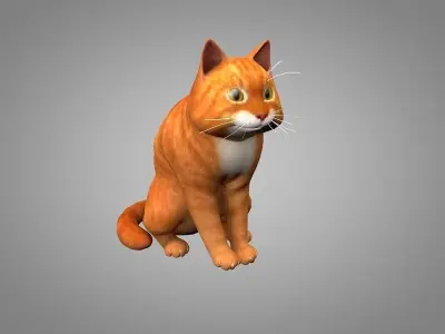 Cat or kitty Low-poly 3D model