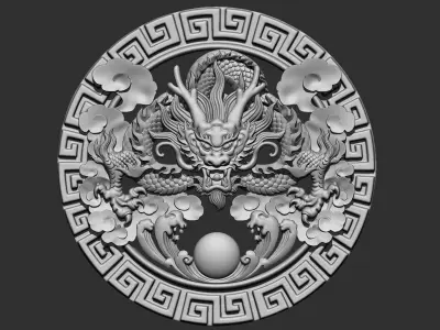 dragon pendant 3D print model shop