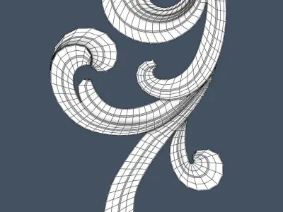 Decorative Scroll 3D model shop