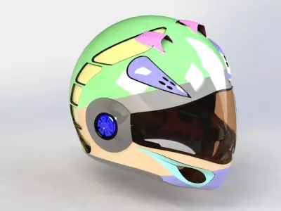 Helmet motorcycle model 3D model