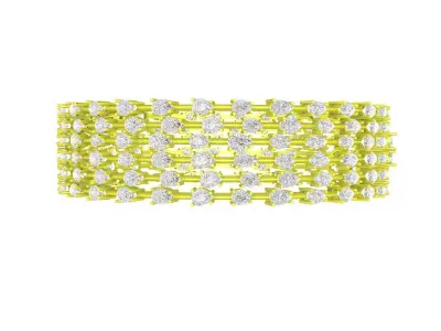 A7407 Luxury Diamond Eternity Women Bangle Bracelet 3D Print 3D print model