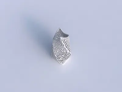 Vase twisted double arc quadratic with dense organic lattice 2 3D print model