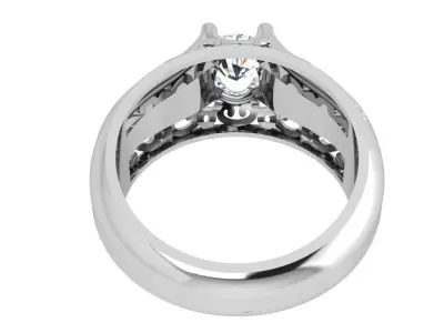 Round Diamond Engraving Ring 4332 3D print model