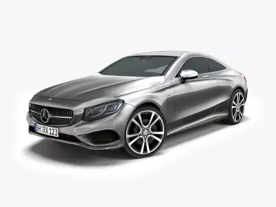 Mercedes-Benz S-Class Coupe 2015 Low-poly 3D model