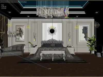 Master Bedroom Classic 3d Max Model 3D model