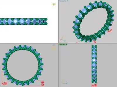 U setting full eternity band  3D print model