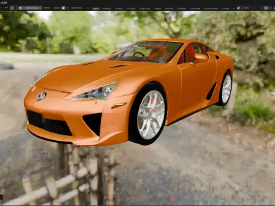 Car Lexus LFA 2012 Low-poly 3D model