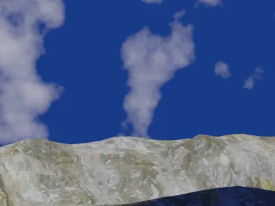 Rocky moutain terrain model Free low-poly 3D model