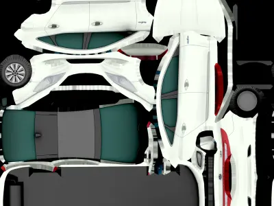 HYUNDAI GRANDEUR LOWPOLY Low-poly 3D model