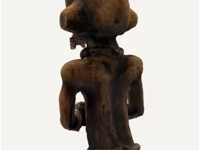 Seated African Sculpture 3D model
