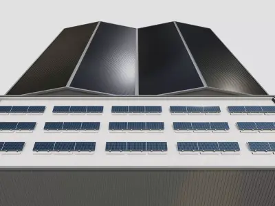 Rooftop Lightweight Solar Construction Type-2 3D model