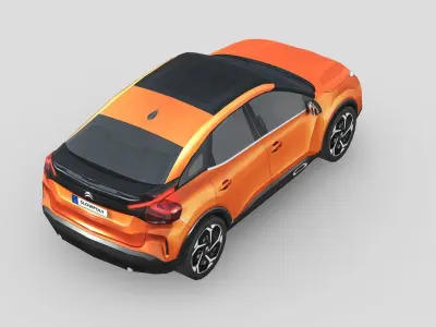 Citroen C4 2021 Low-poly 3D model