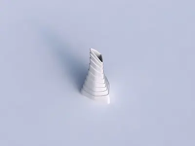 Vase grounded tipping triangle with horizontal layers 3D print model