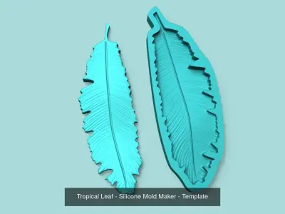 09 Tropical Leaf Collection - Silicone Mold Maker - Template