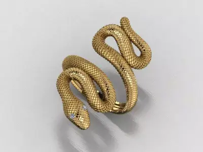 SNAKE RING FOR PRINTING 3D print model