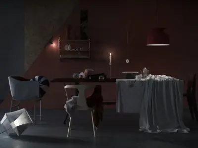 Elle Decoration Scene 3D model