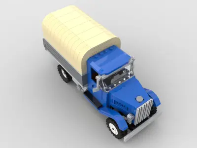 Vintage cargo truck LEGO TOY  3D model