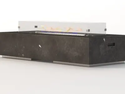 Fayette Linear Outdoor Fire-pit Fire Table 3D model
