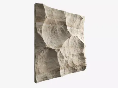 49-RockPanel piece of rock on wall 3D model
