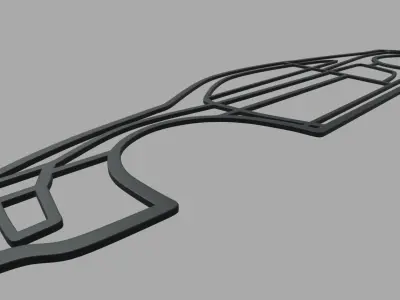 Audi R8 Wall Silhouette 3D print model