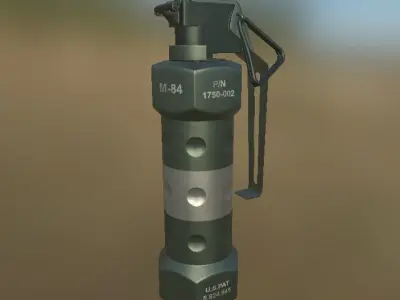 M84 Stun Flashbang Grenade Low-poly 3D model
