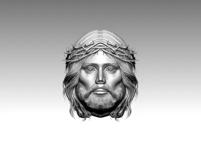   3D model    Head    Jesus 3D print model