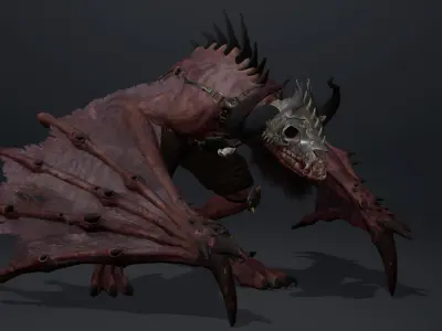 Blood Spearman Wing2 Low-poly 3D model