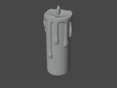 Candle Low-poly 3D model