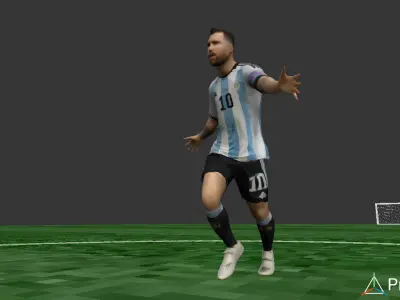 Download 3D Football Model Project  Realistic Soccer Game asset 3D model