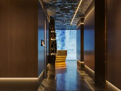 Hotel reception hallway 3D model