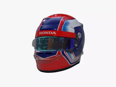 Gasly helmet 2019 Low-poly 3D model