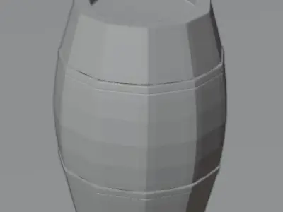 LowPoly Barrel Game Ready Free low-poly 3D model