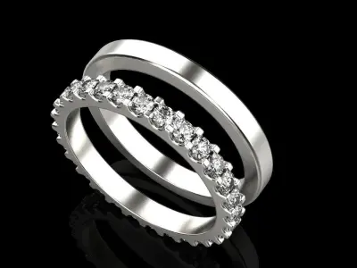 Wedding ring model 322 3D print model