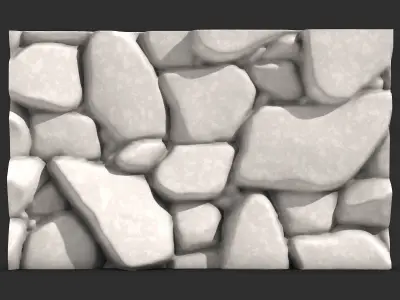 Ancient Schist Rock Wall Asset 3D print model