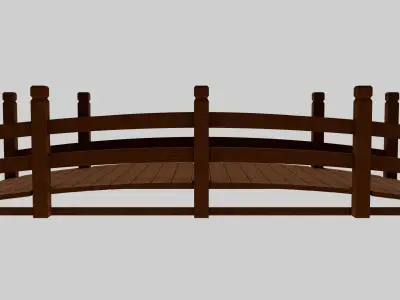 Wooden Bridge 3D model