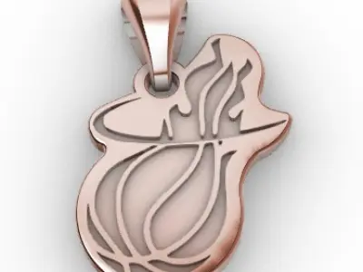 BASKET BALL PENDANT  3D print model